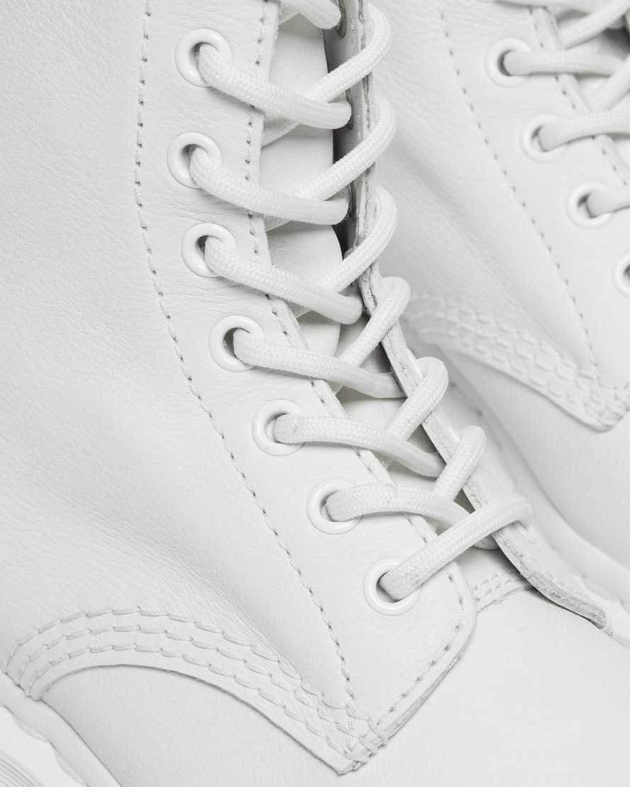 bílé dámské šněrovací boty dr. martens 1460 pascal mono