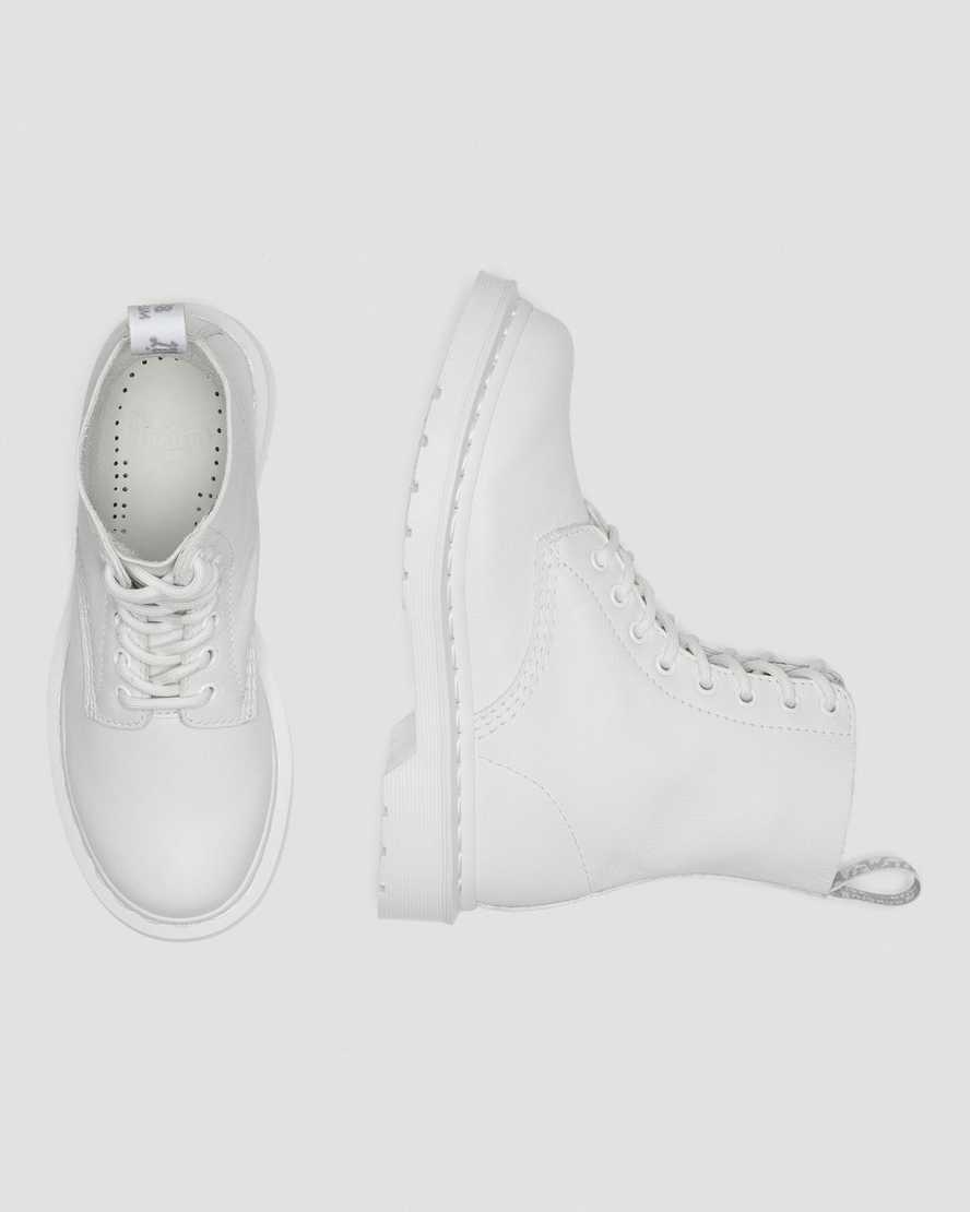 bílé dámské šněrovací boty dr. martens 1460 pascal mono