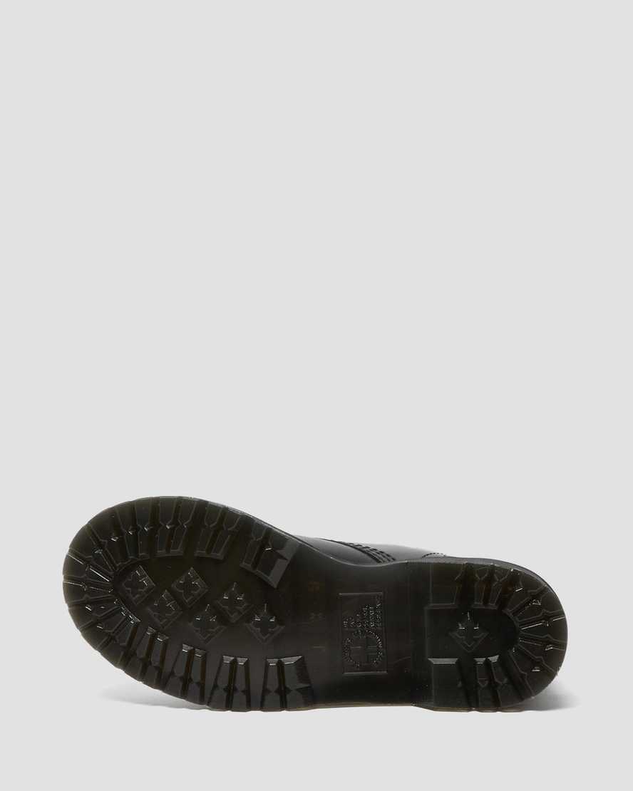 Černé dámské šněrovací boty dr. martens 1460 serena s umělou kožešinou