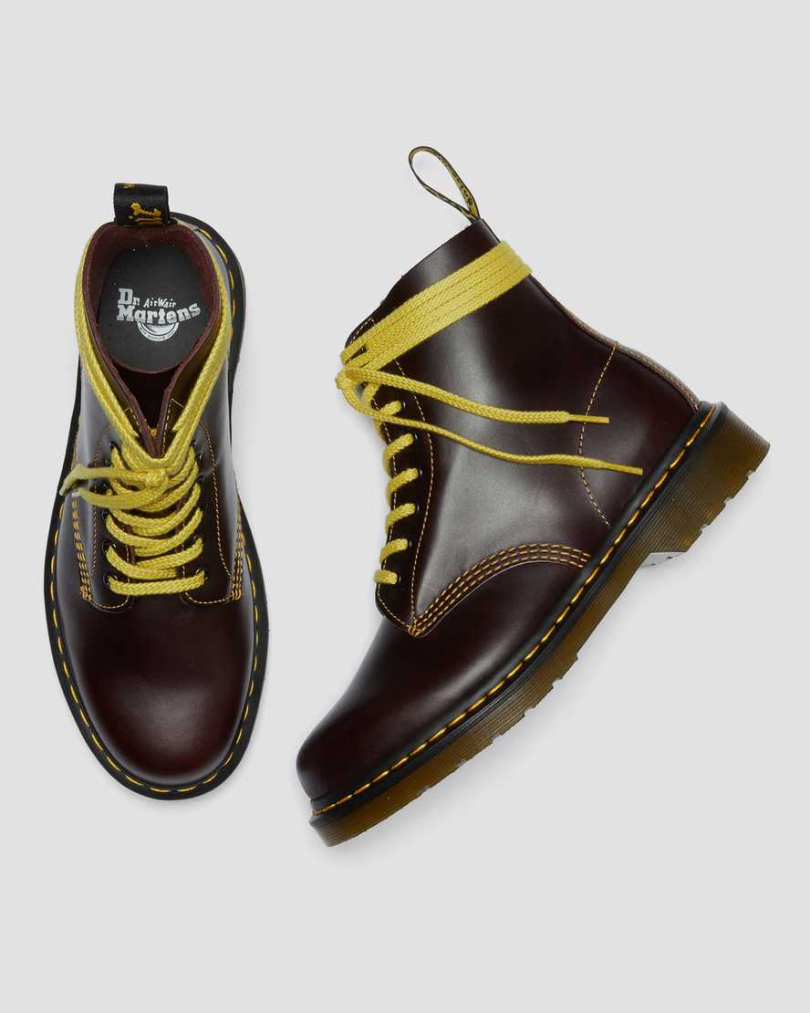vínové dámské šněrovací boty dr. martens 1460 pascal atlas