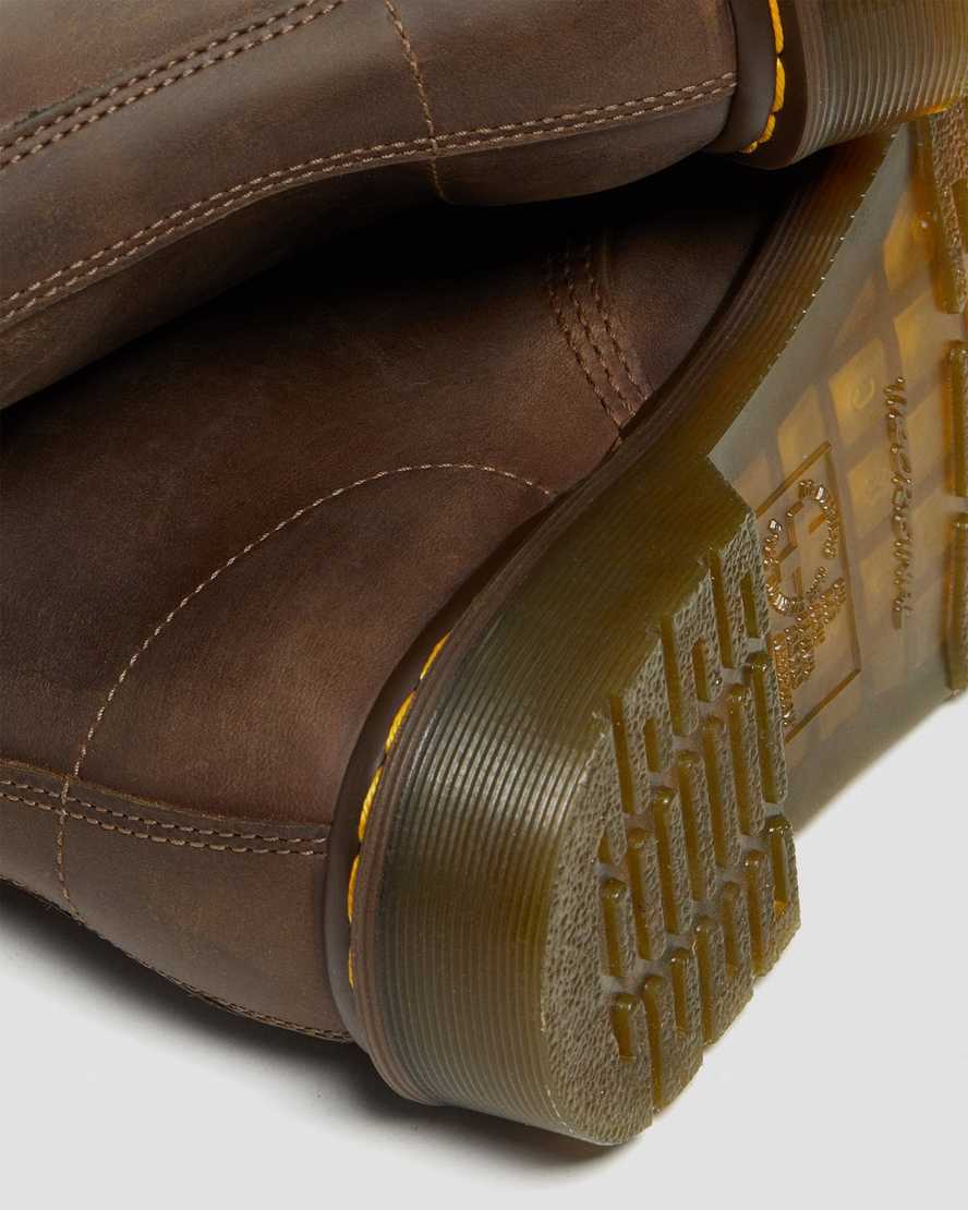 hnědé dámské šněrovací boty dr. martens 1460 crazy horse