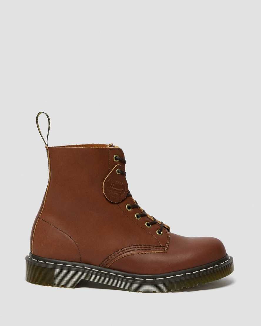 hnědé dámské šněrovací boty dr. martens 1460 veg tan