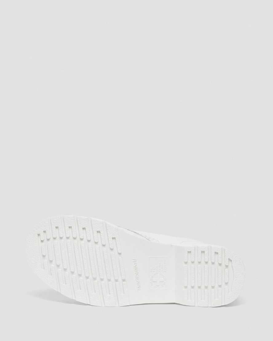 bílé dámské šněrovací boty dr. martens 1460 mono patent