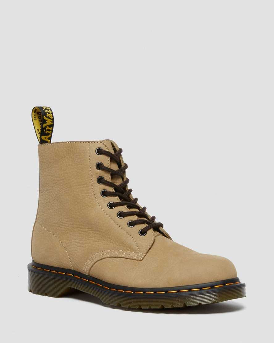 hnědé dámské šněrovací boty dr. martens 1460 pascal