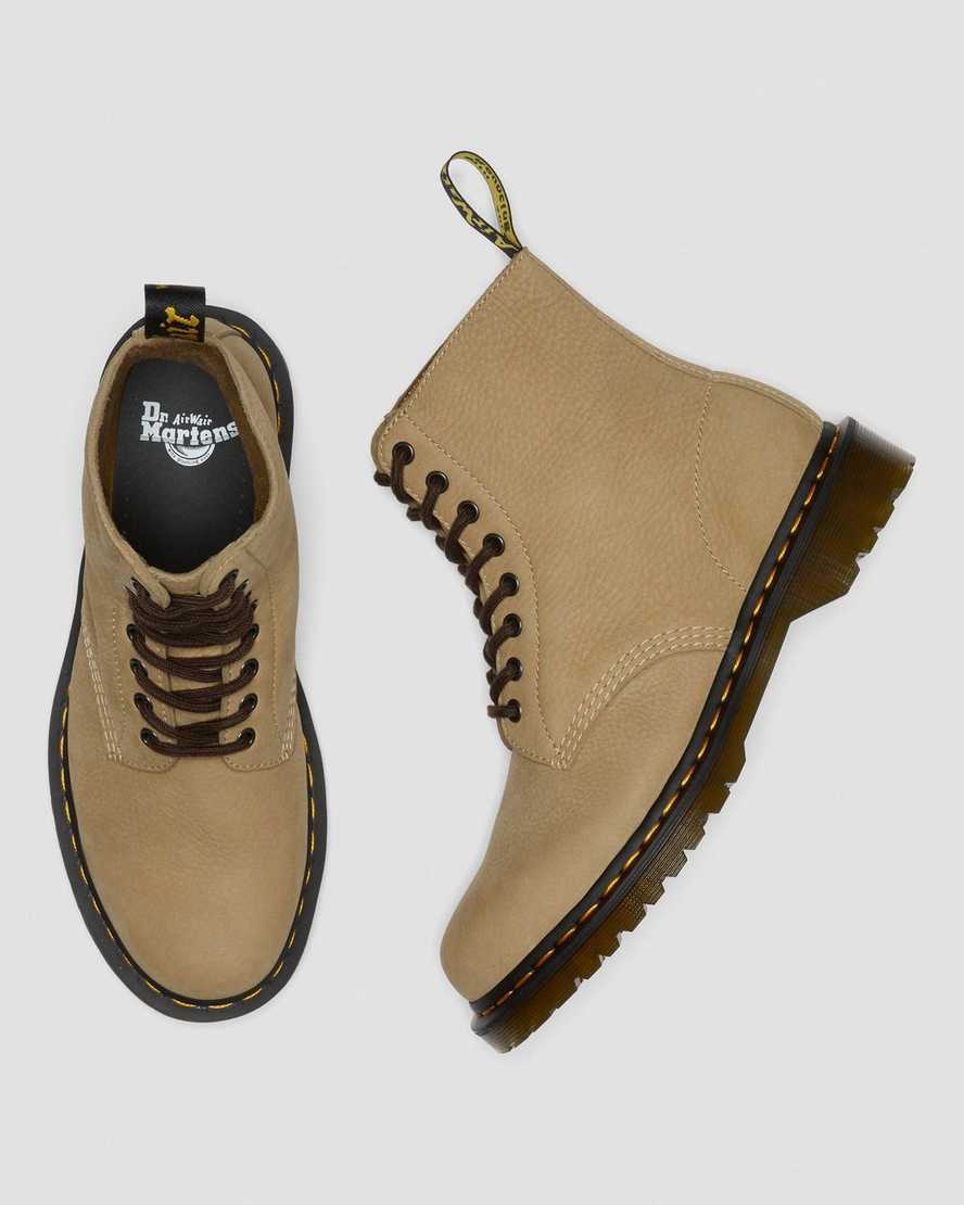 hnědé dámské šněrovací boty dr. martens 1460 pascal