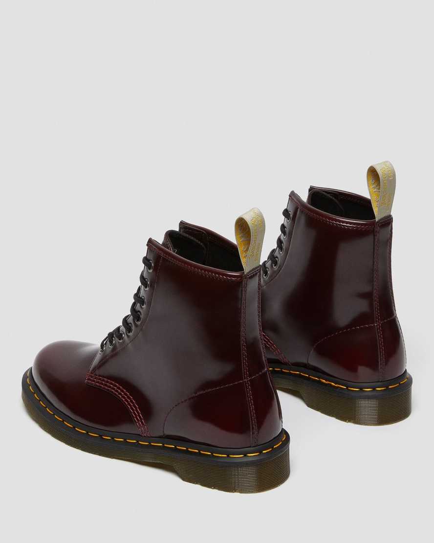 Červené dámské šněrovací boty dr. martens 1460