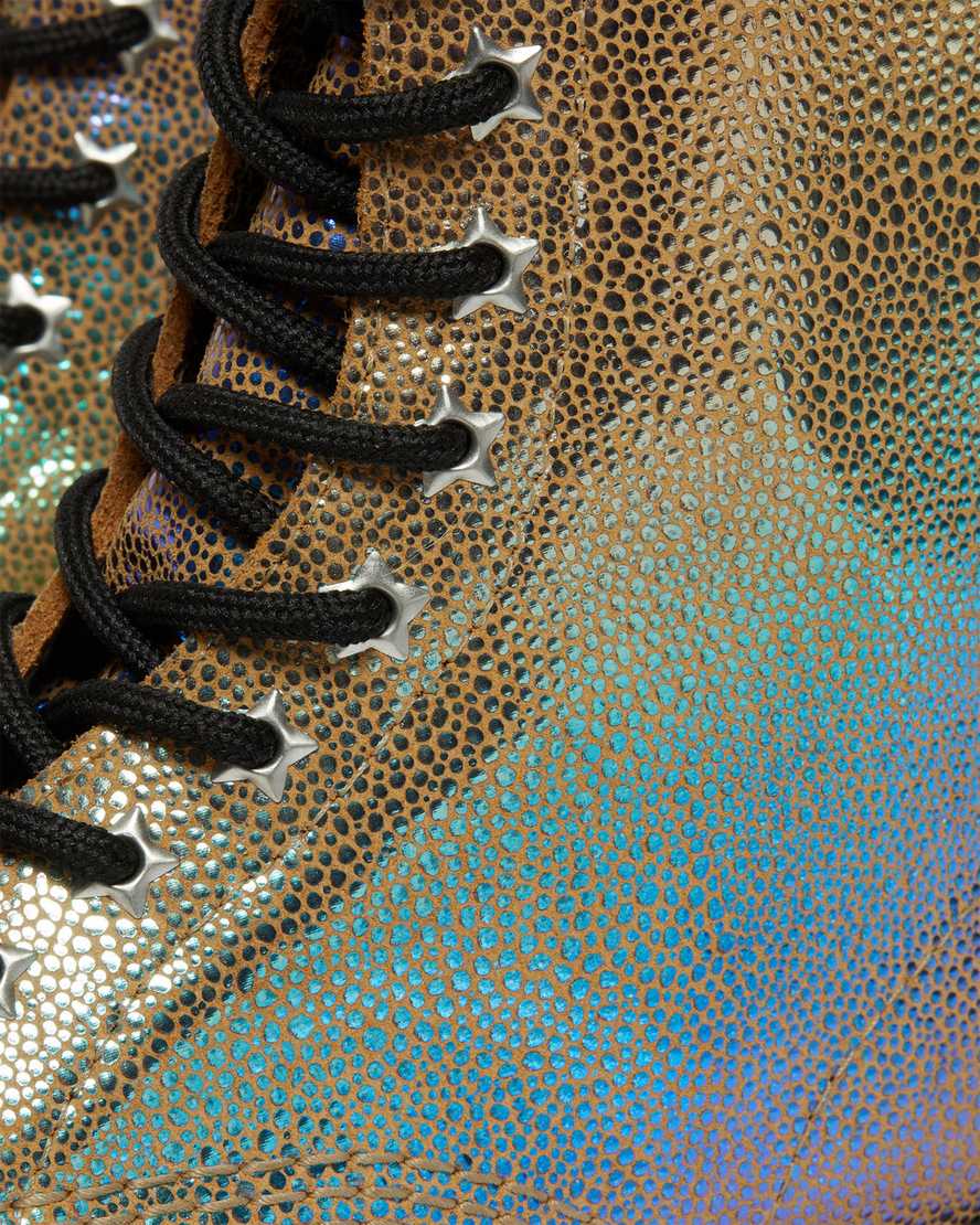 hnědé dámské šněrovací boty dr. martens 1460 rainbow ray