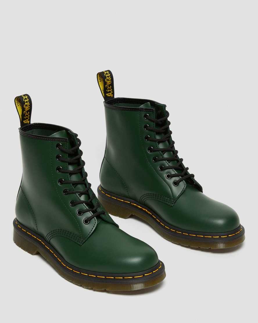 zelené dámské šněrovací boty dr. martens 1460 smooth