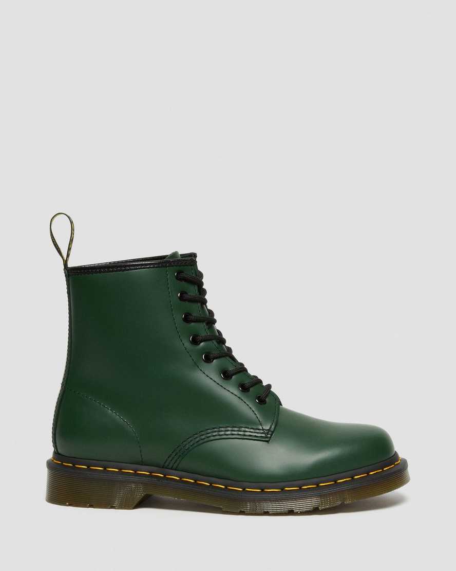 zelené dámské šněrovací boty dr. martens 1460 smooth