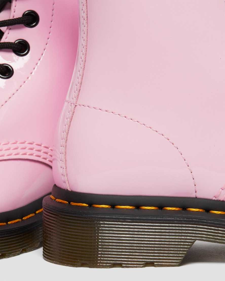 růžové dámské šněrovací boty dr. martens 1460 patent
