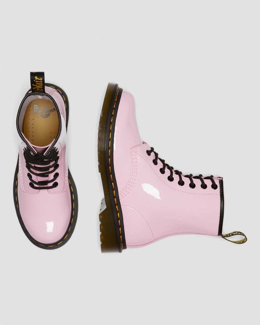 růžové dámské šněrovací boty dr. martens 1460 patent