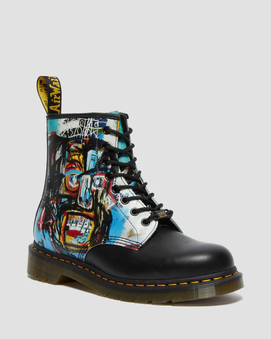 Černé dámské šněrovací boty dr. martens 1460 basquiat