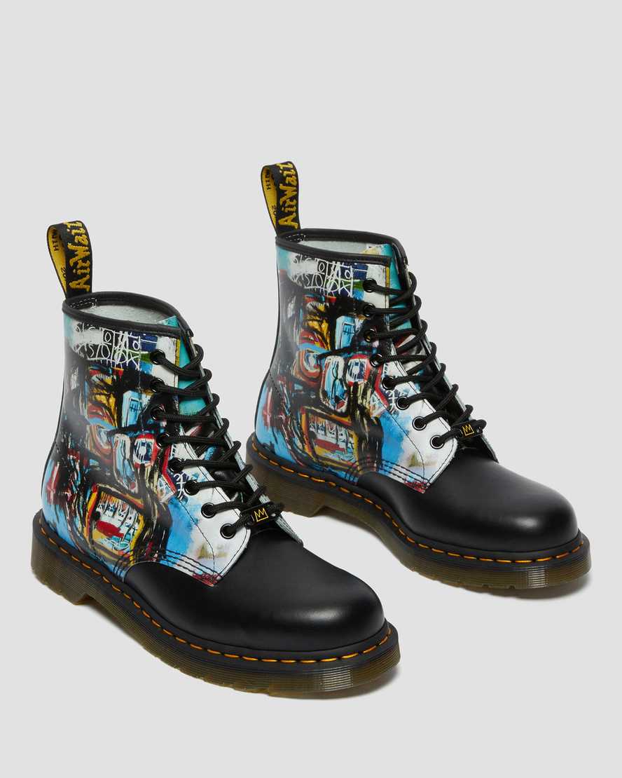 Černé dámské šněrovací boty dr. martens 1460 basquiat