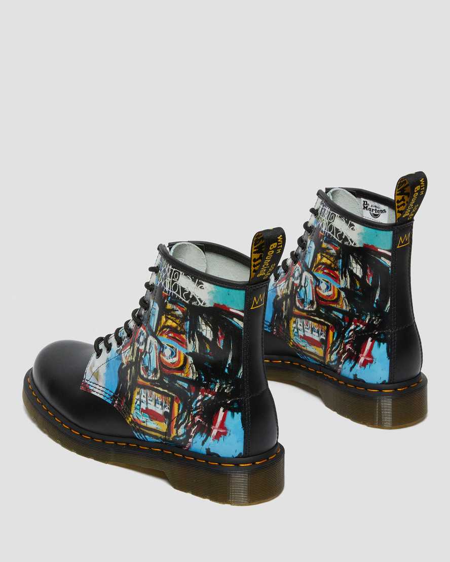 Černé dámské šněrovací boty dr. martens 1460 basquiat