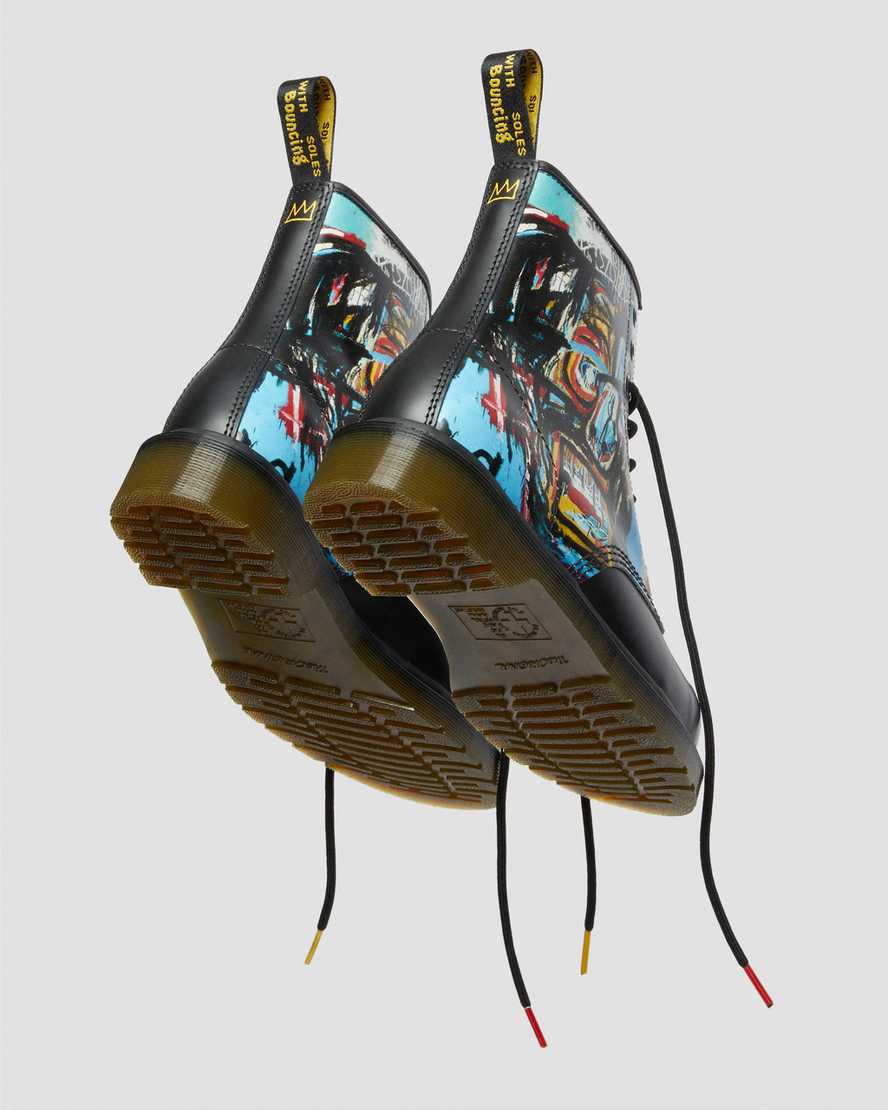Černé dámské šněrovací boty dr. martens 1460 basquiat
