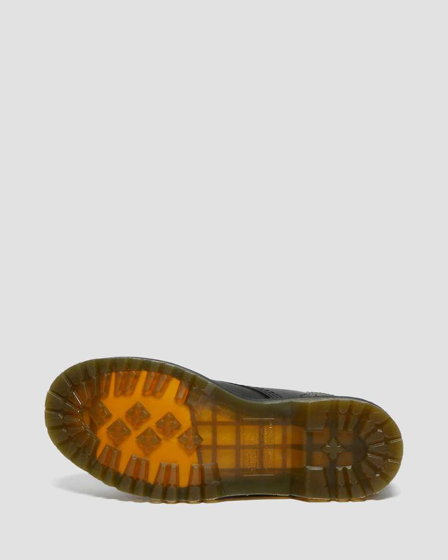 Černé dámské šněrovací boty dr. martens 1460 s podšívkou z umělé kožešiny