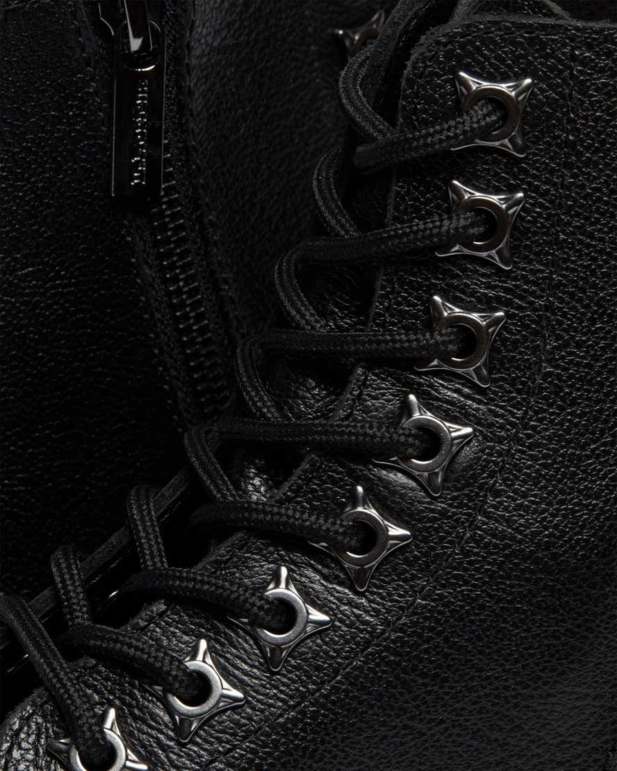 Černé dámské šněrovací boty dr. martens 1460 pascal zip tumbled