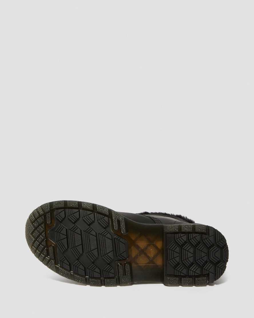 dámské boty dr. martens 1460 dms wintergrip faux fur s podšívkou v černé barvě