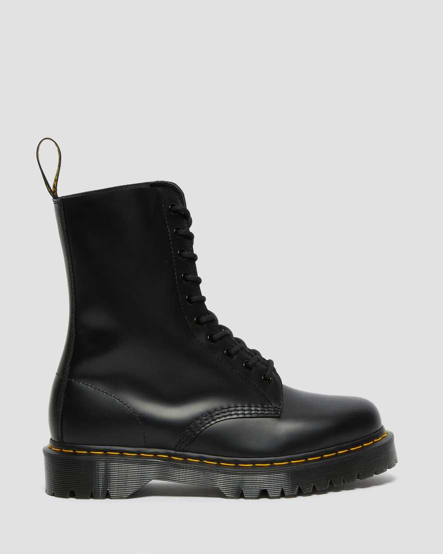 Černé dámské boty dr. martens 1490 bex smooth do poloviny lýtek