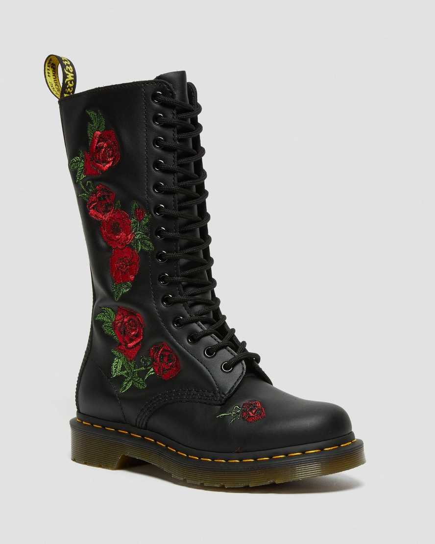 Černé dámské boty dr. martens 1914 vonda do poloviny lýtek