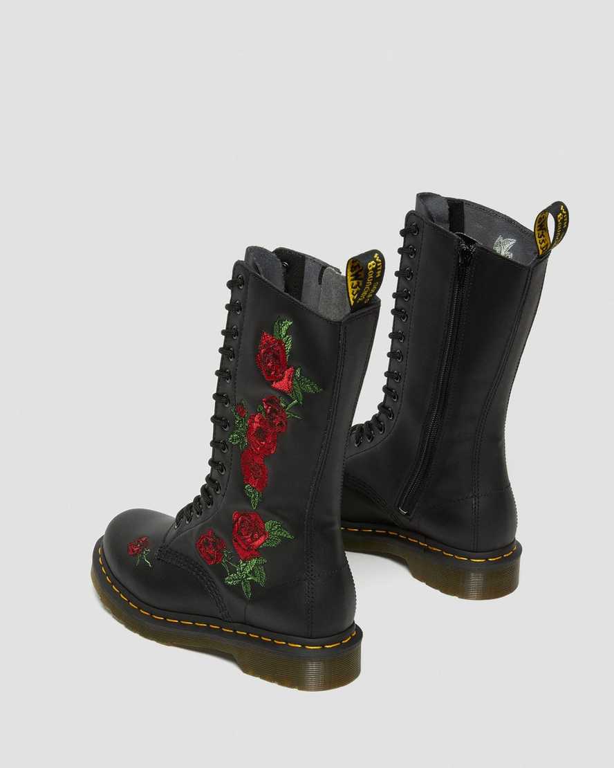 Černé dámské boty dr. martens 1914 vonda do poloviny lýtek