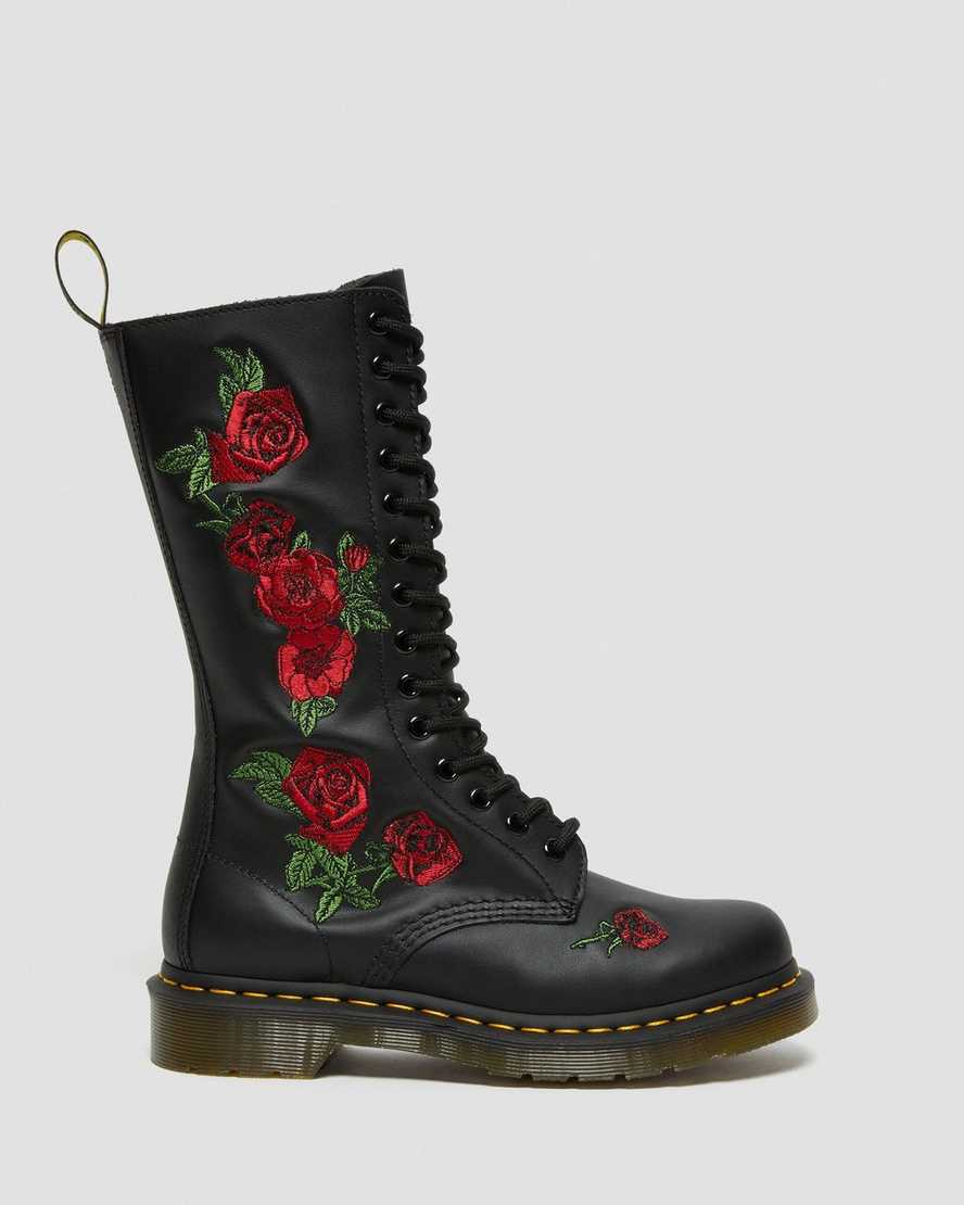 Černé dámské boty dr. martens 1914 vonda do poloviny lýtek