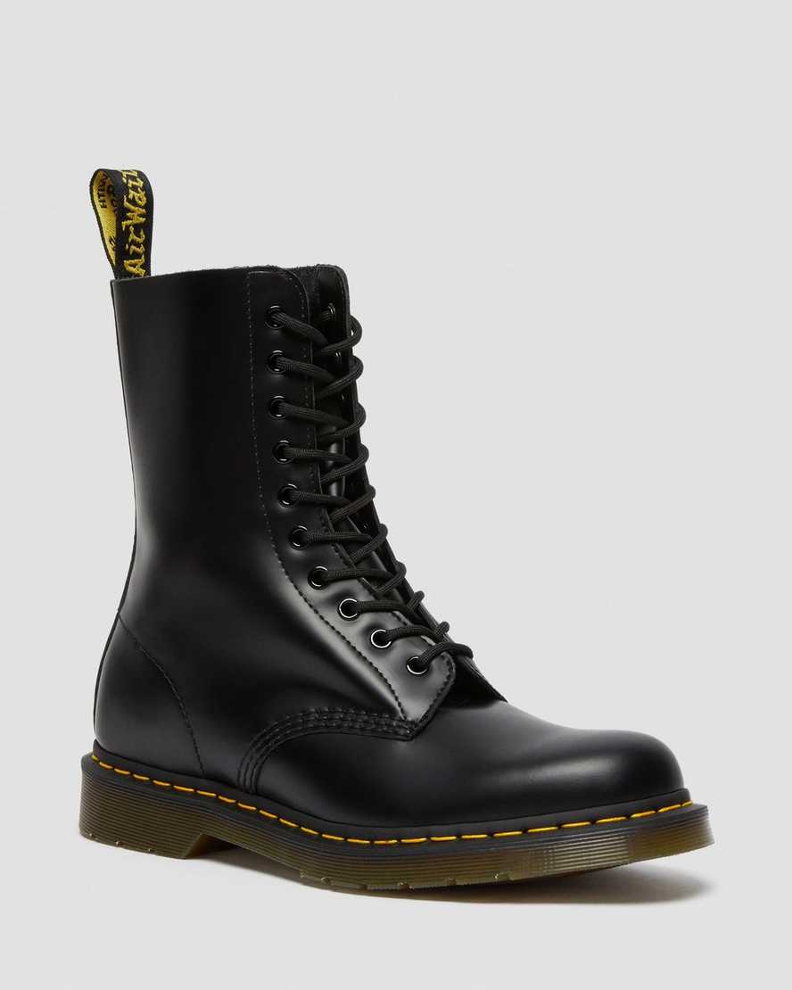 Černé dámské boty dr. martens 1490 smooth do poloviny lýtek