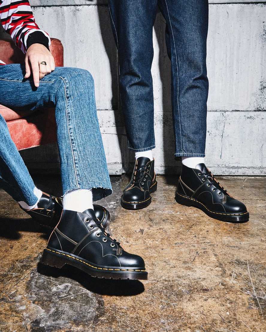 Černé dámské boty dr. martens church vintage monkey