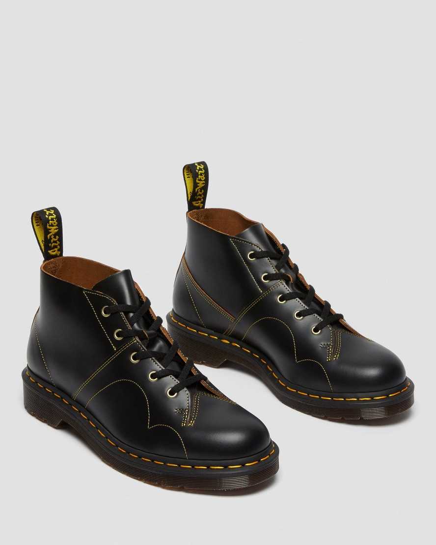 Černé dámské boty dr. martens church vintage monkey