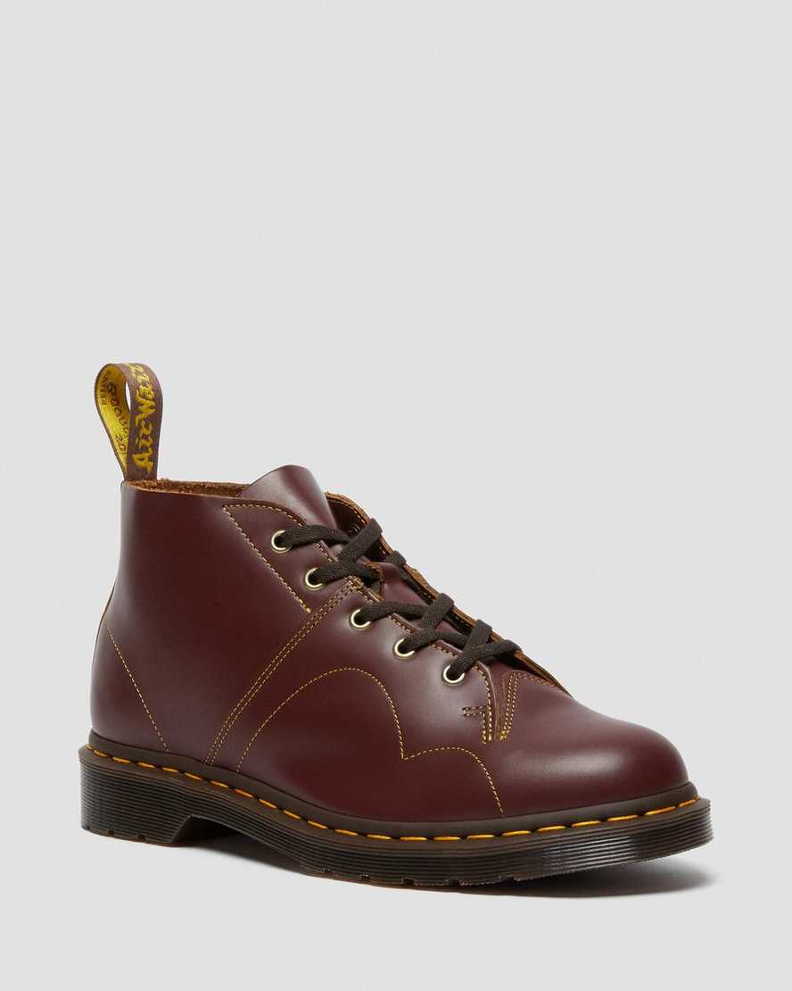 vínové dámské boty dr. martens church vintage monkey
