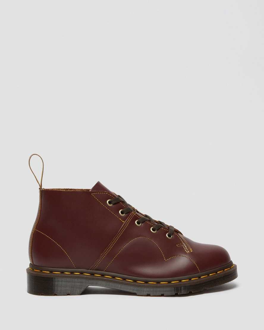 vínové dámské boty dr. martens church vintage monkey