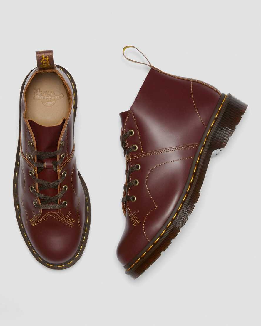 vínové dámské boty dr. martens church vintage monkey