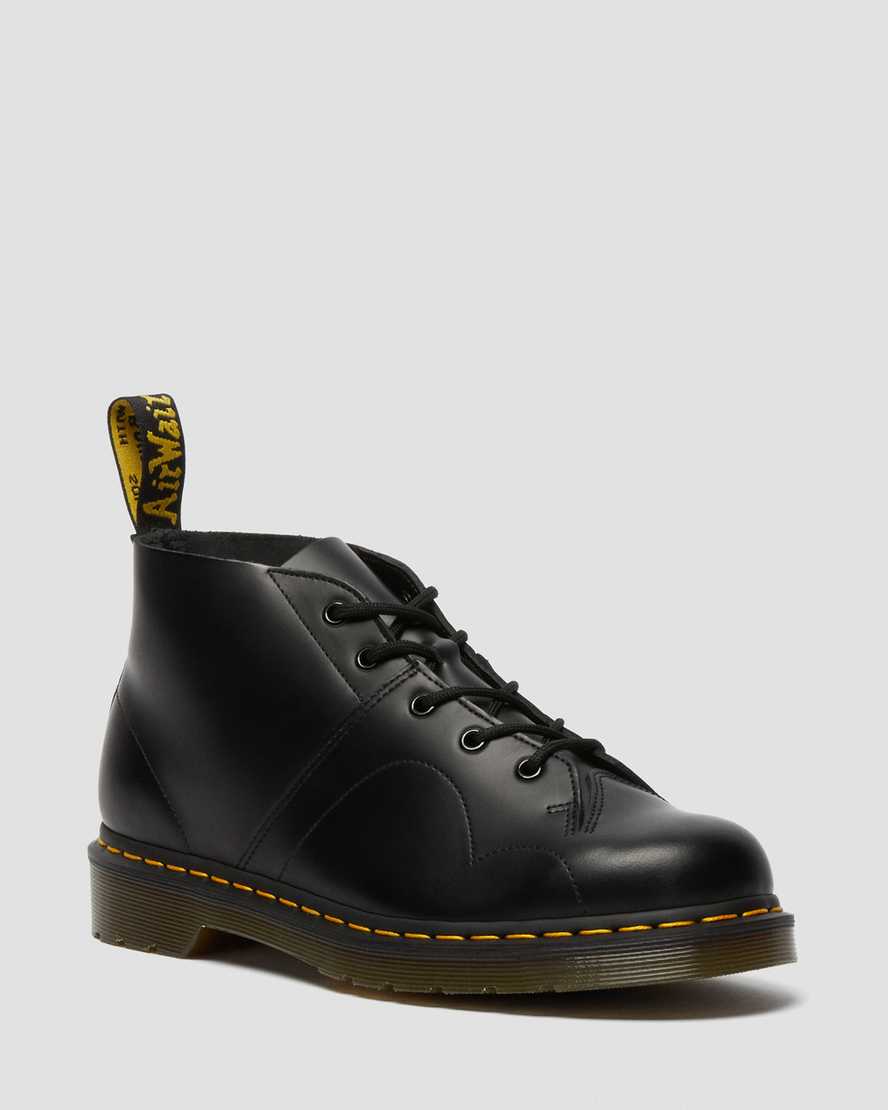 Černé dámské boty dr. martens church smooth monkey