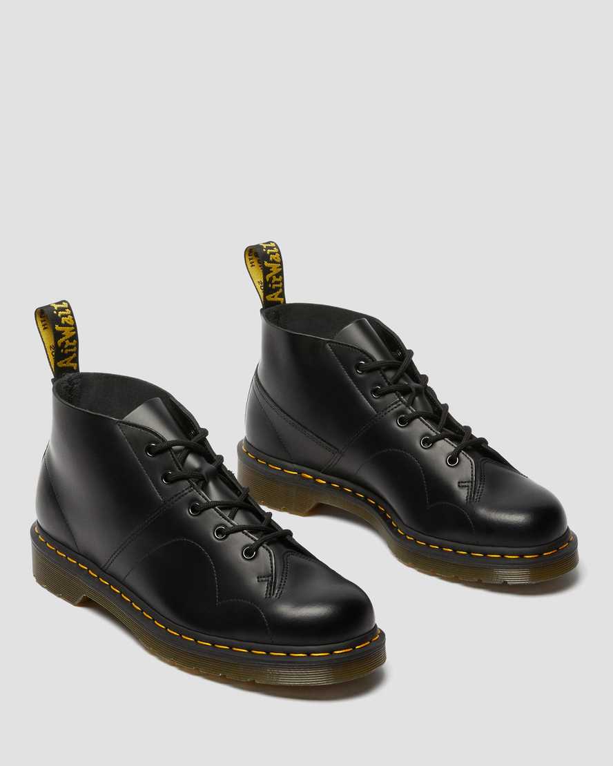 Černé dámské boty dr. martens church smooth monkey