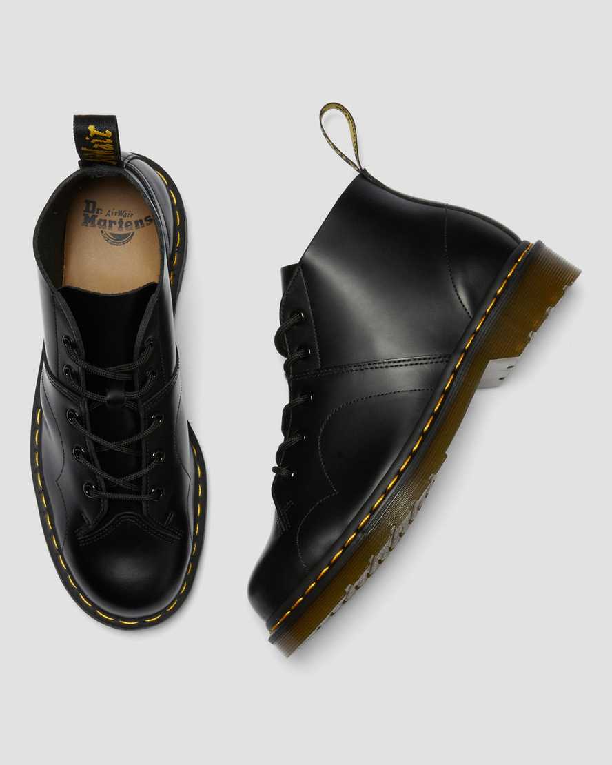 Černé dámské boty dr. martens church smooth monkey