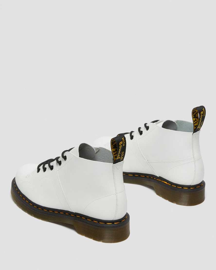 bílé dámské boty dr. martens church smooth monkey