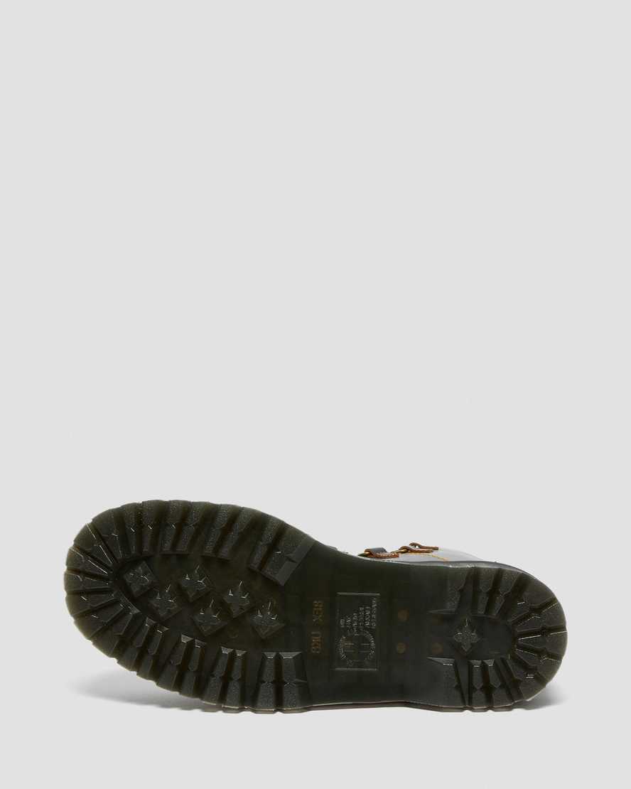 Černé dámské boty na platformě dr. martens collier s dvojitým šněrováním
