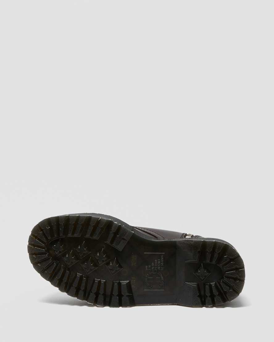 vínové dámské boty na platformě dr. martens jadon max