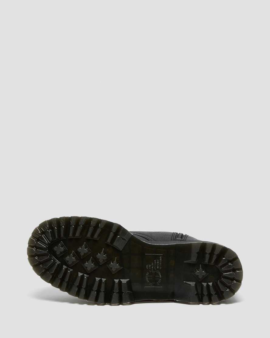 Černé dámské boty na platformě dr. martens jadon s podšívkou z umělé kožešiny