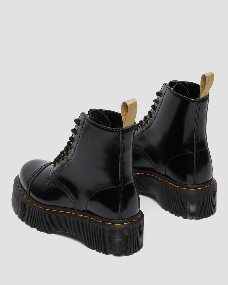 Černé dámské boty na platformě dr. martens sinclair