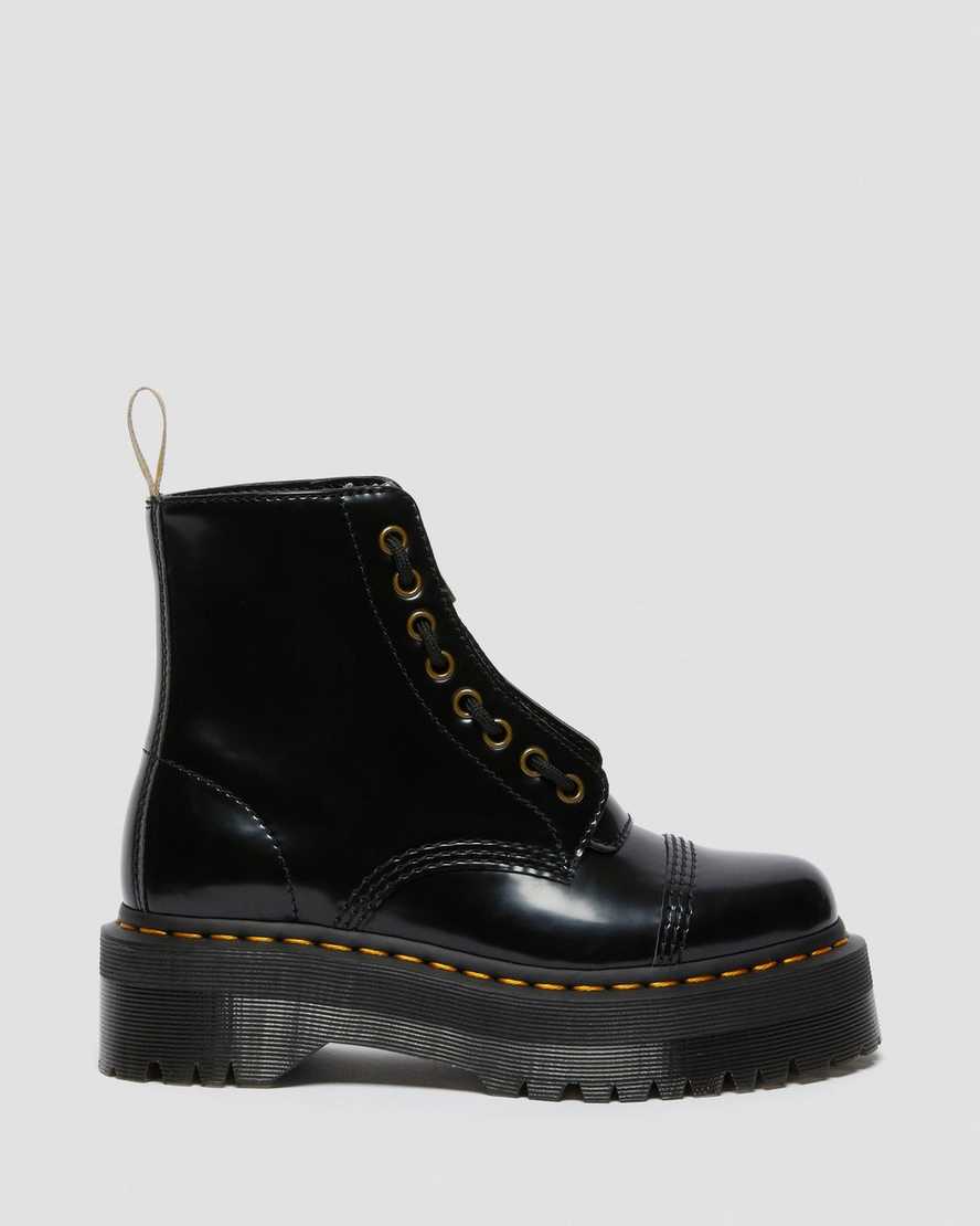 Černé dámské boty na platformě dr. martens sinclair