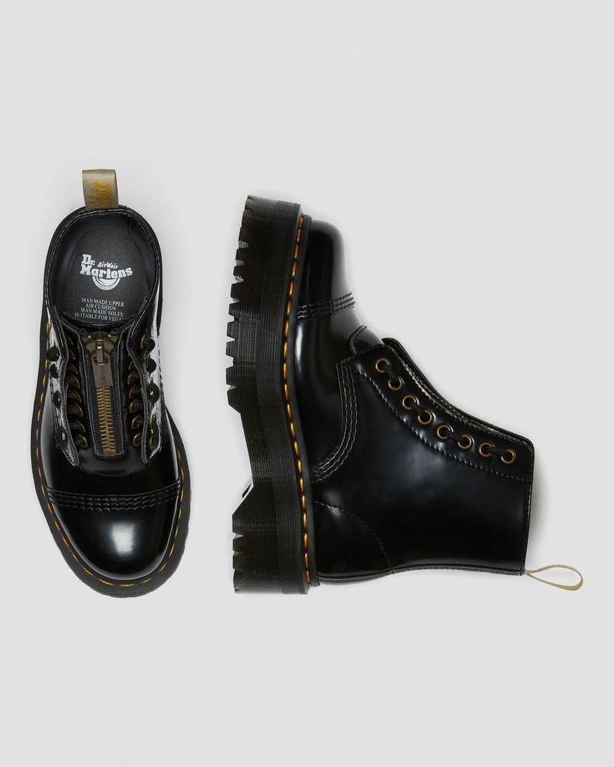 Černé dámské boty na platformě dr. martens sinclair