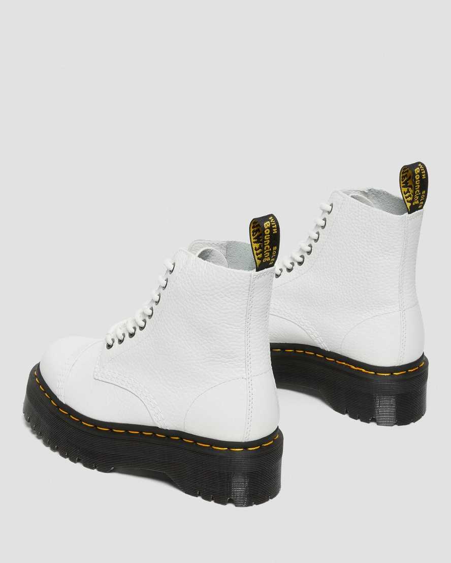 bílé dámské boty na platformě dr. martens sinclair