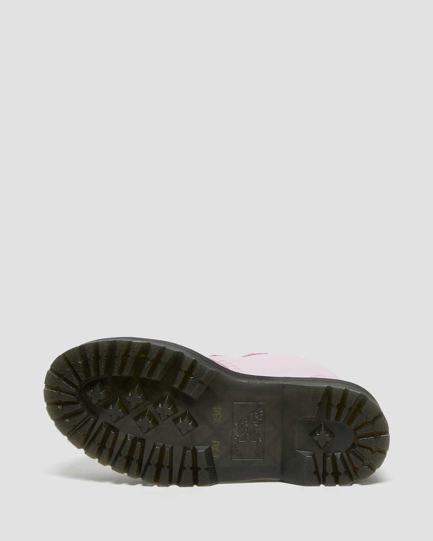 růžové dámské boty na platformě dr. martens devon heart