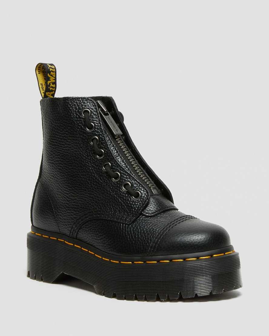 Černé dámské boty na platformě dr. martens sinclair