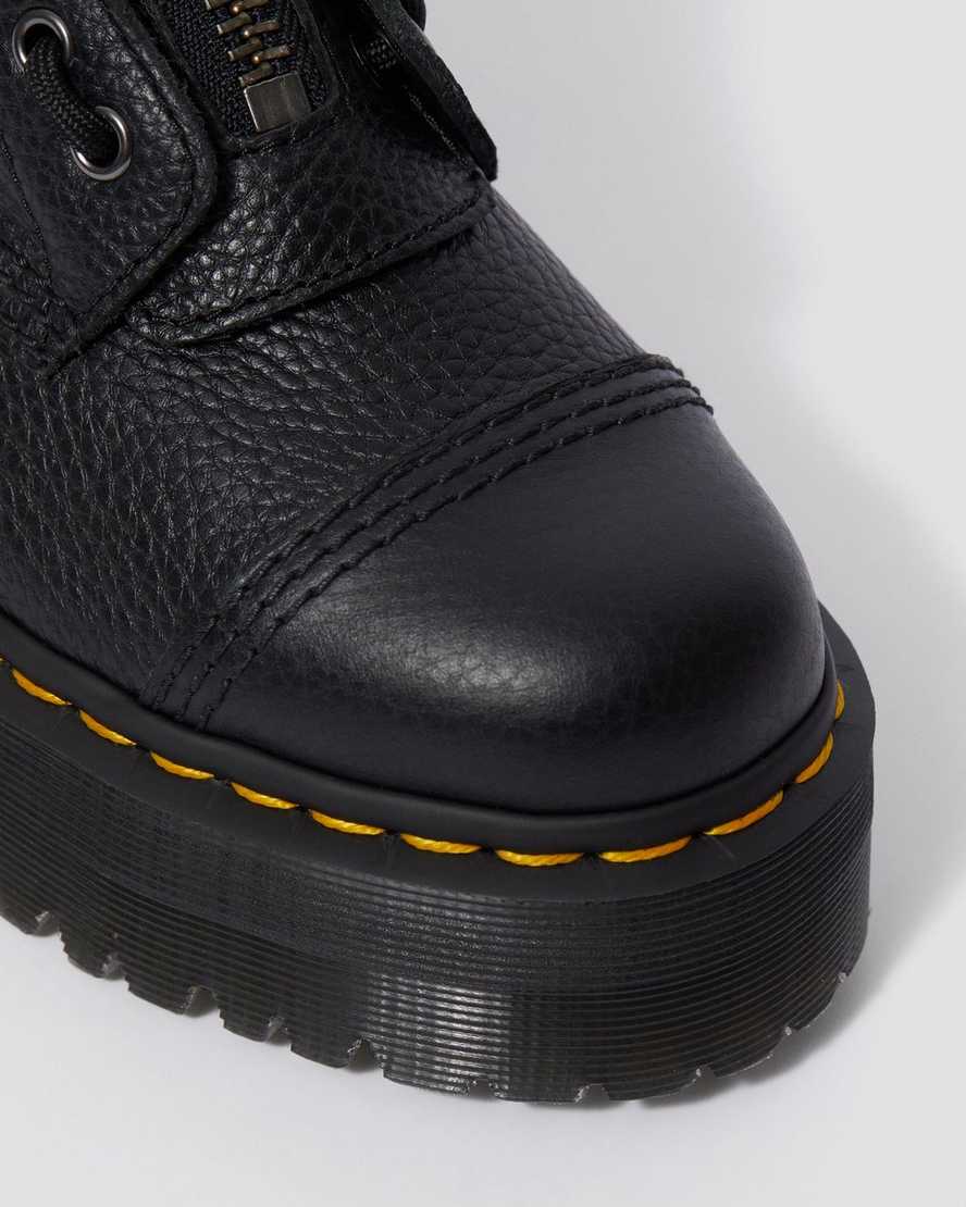 Černé dámské boty na platformě dr. martens sinclair