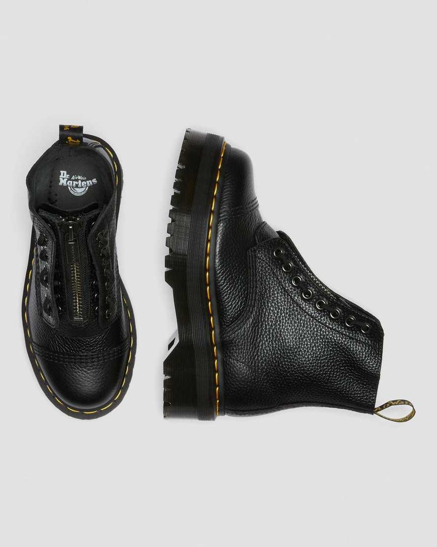 Černé dámské boty na platformě dr. martens sinclair