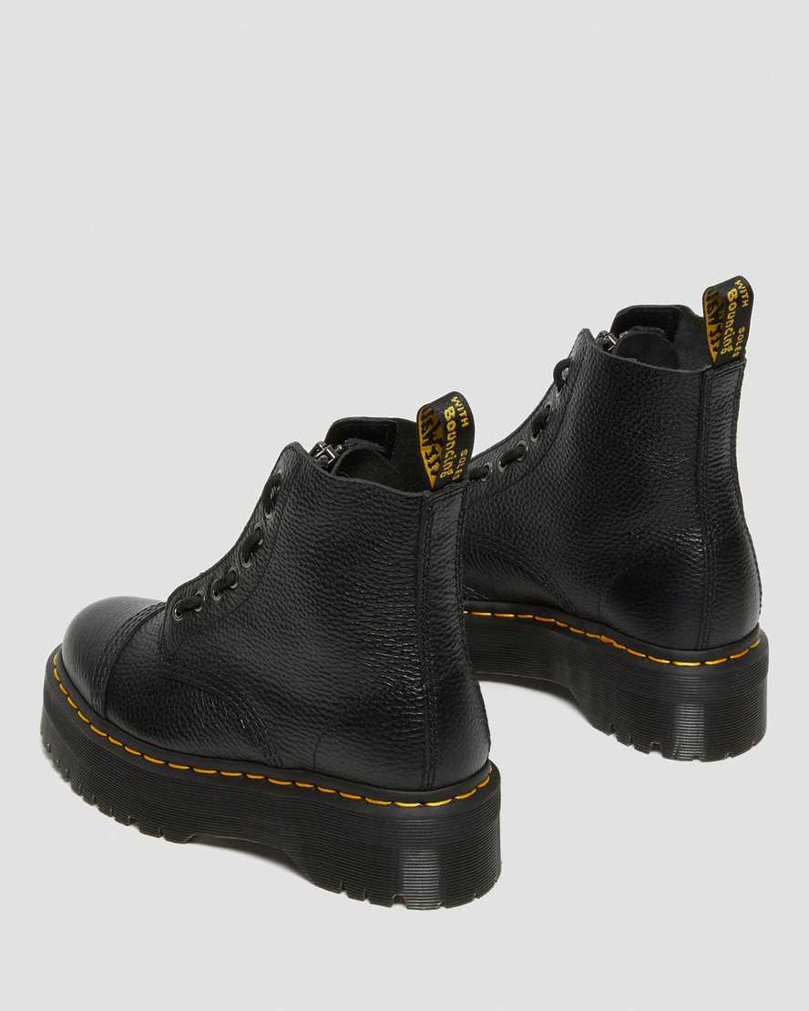 Černé dámské boty na platformě dr. martens sinclair