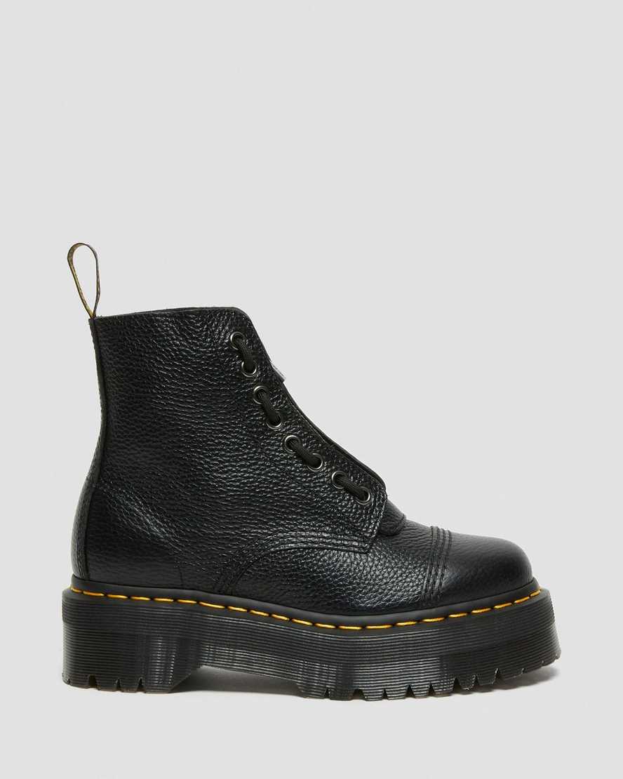 Černé dámské boty na platformě dr. martens sinclair