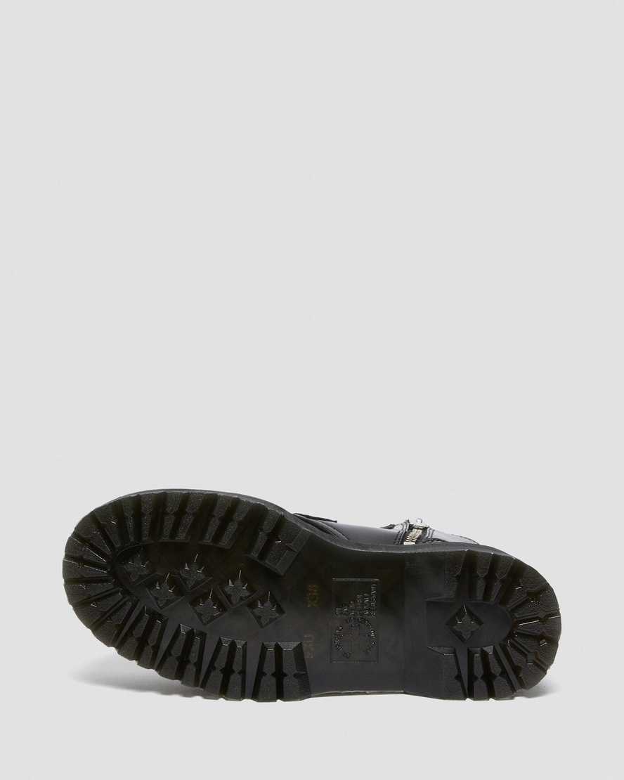 Černé dámské boty na platformě dr. martens jadon max hardware